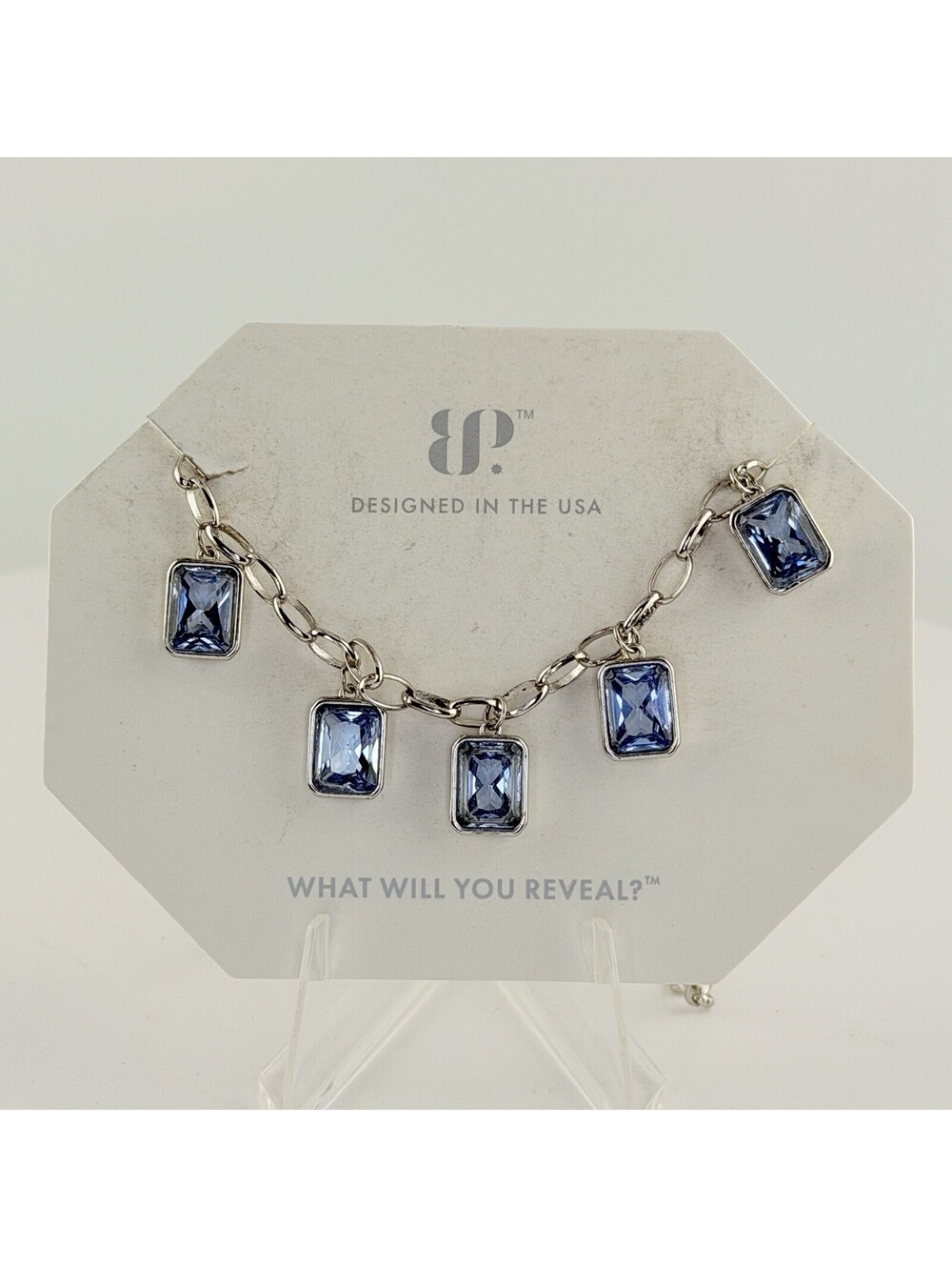 Bomb Party Necklace NK58063 UNICORN ALERT! Aquamarine on .925 Sterling Silver